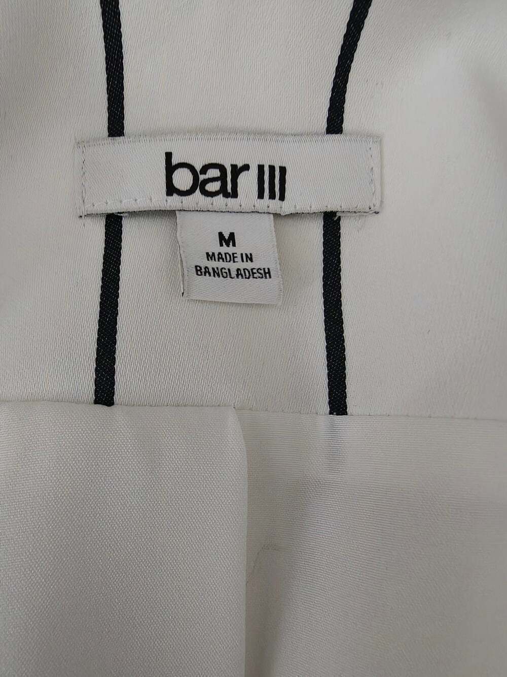 Bar III Women's White and Black Striped Open-Front Blazer Sz. M - Picture 5 of 5
